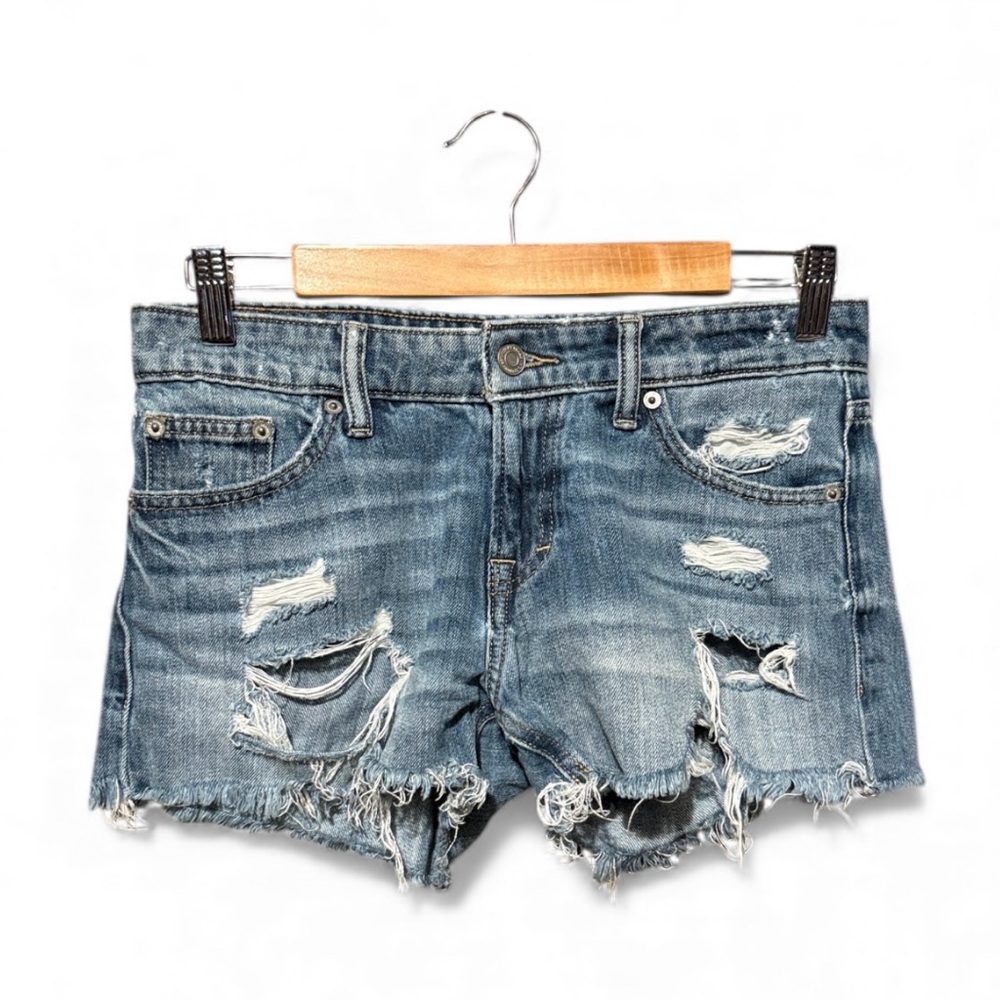 💰BOGO FREE Lucky Brand The Cut Off Distressed Jean Shorts 0/25